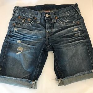 True religion Riley cutoff jean shorts